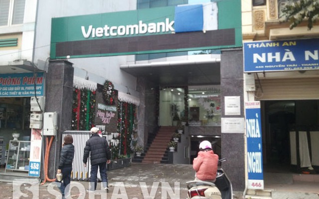 Xuất hiện điểm thay đổi nhận diện thương hiệu của Vietcombank tại Hà Nội