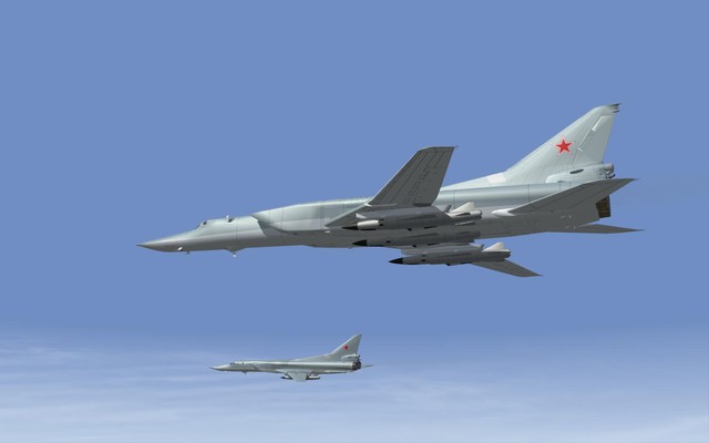 Oanh tạc cơ Tu-22 Nga 'tấn công' tàu chiến Aegis của Mỹ