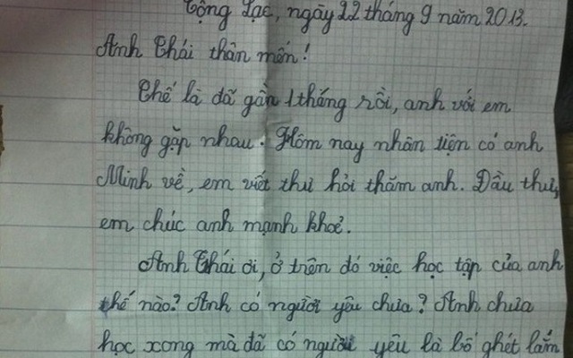 Bức thư của cô bé lớp 3 "đánh gục" cộng đồng mạng Việt