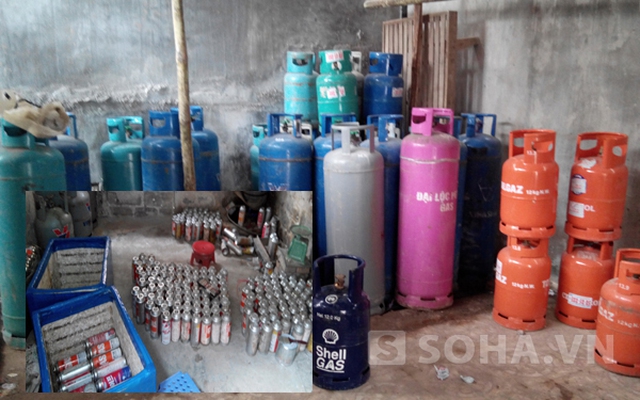 "Đột nhập" xưởng chiết lậu gas tại TP Hải Dương