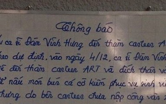 Khôi hài bảng thông báo hoãn lịch đến thăm của Mr Đàm