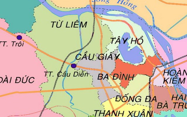 Chính phủ đồng ý tách huyện Từ Liêm thành 2 quận