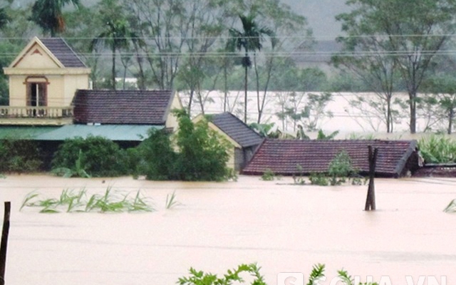 Hình ảnh Hà Tĩnh chìm trong mưa lũ
