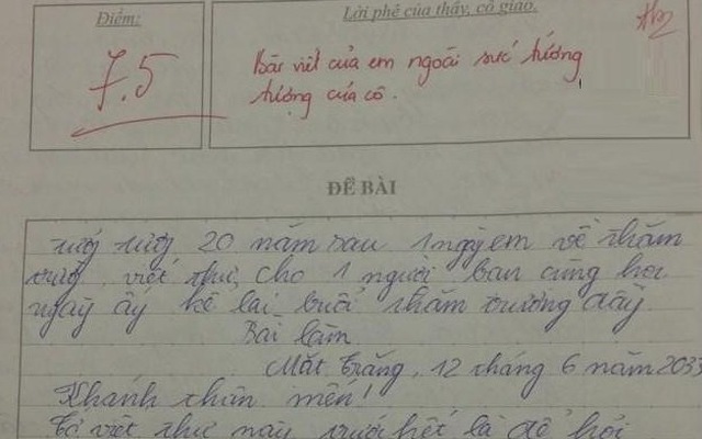 Sửng sốt lá thư "20 năm sau về thăm trường" của học sinh lớp 9