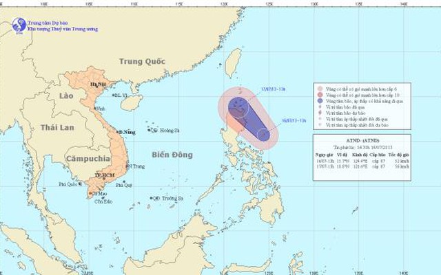 Xuất hiện áp thấp mới gần biển Đông