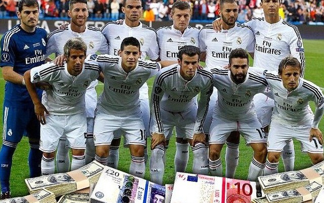 Real Madrid và 9 đội hình đắt đỏ nhất châu Âu