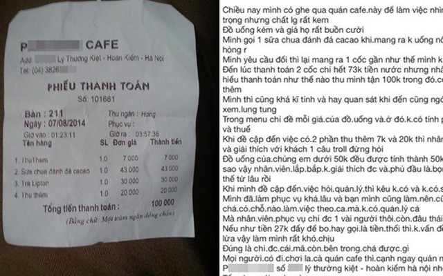 Quán caffe ép khách phải làm tròn tiền thanh toán