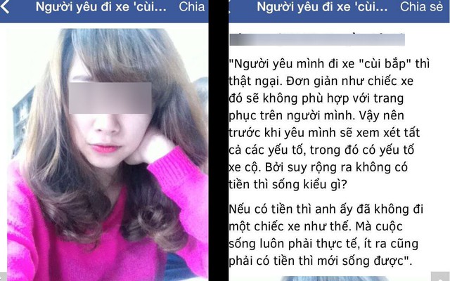 Cô nàng “yêu là phải có xe đẹp” bị dân mạng “ném đá” tơi tả