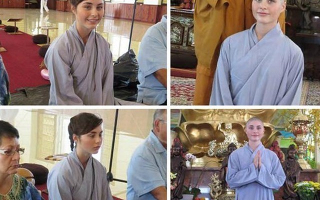 Thiếu nữ Mỹ 17 tuổi quy y tại chùa Việt Nam