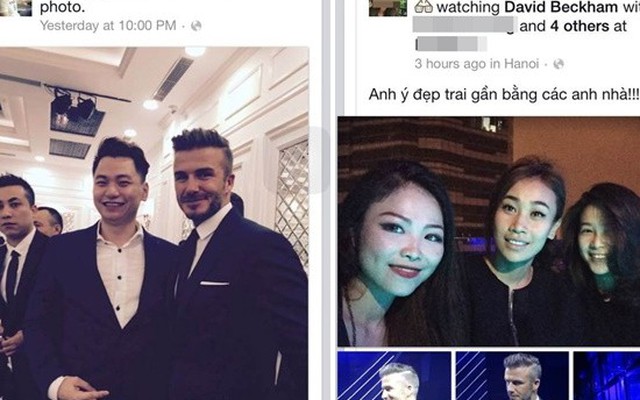 Cư dân mạng rào rào chia sẻ ảnh được gặp David Beckham