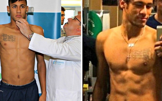 Neymar từ "cậu bé mỏng cơm" thành "người đàn ông cơ bắp" như thế nào?