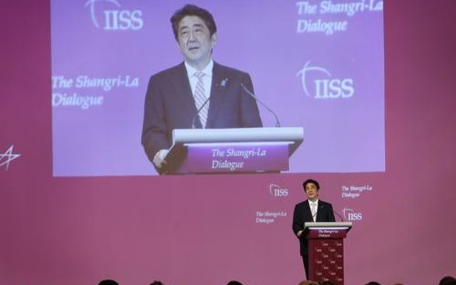Thủ tướng Nhật Bản Shinzo Abe đã lên tiếng mạnh mẽ ở Shangri-La