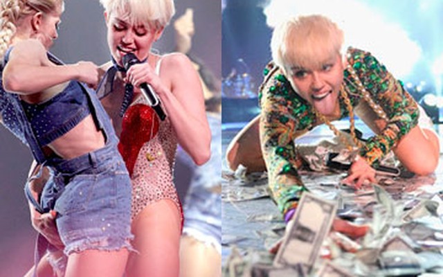 "Gái hư" Miley Cyrus khoe thân và vung tiền trong tour mới