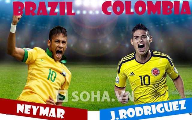 [Infographic] Brazil vs Colombia: Đến lúc rồi Neymar!