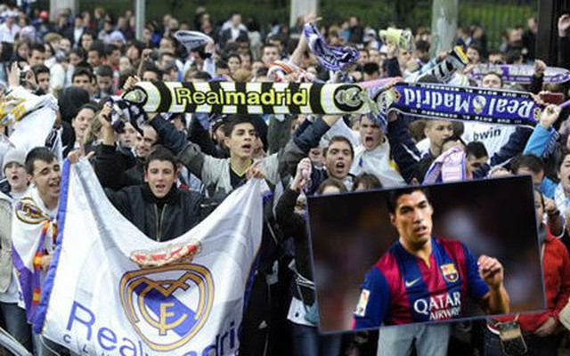 Fan Real Madrid "thách" Suarez đá Siêu kinh điển