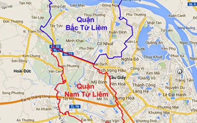 Hai quận mới của Hà Nội hoạt động từ ngày 1- 4