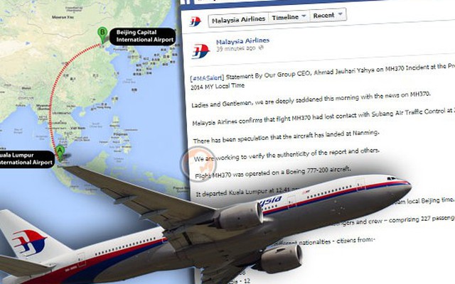 Máy bay Malaysia có thể đã bay thêm 4 giờ nữa sau khi mất tích