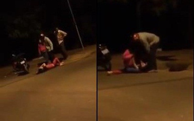 Người phụ nữ bị chồng cùng bồ nhí tát đánh dã man giữa đường
