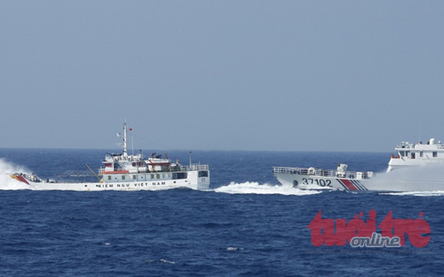 Từ Hoàng Sa: Tàu hải cảnh TQ đâm hỏng mạn tàu Cảnh sát biển VN