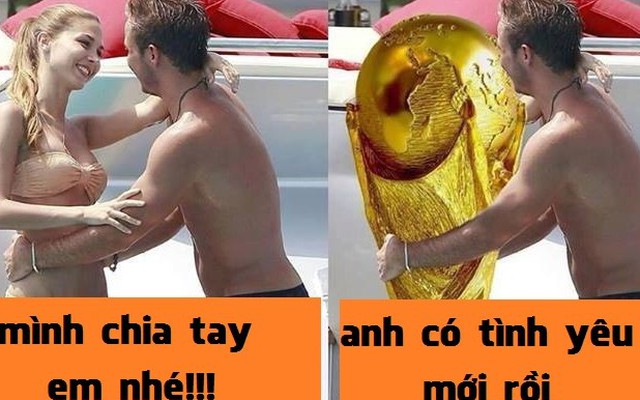 Ảnh chế: Gotze bỏ "gấu" ôm cúp vì Đức vô địch World Cup