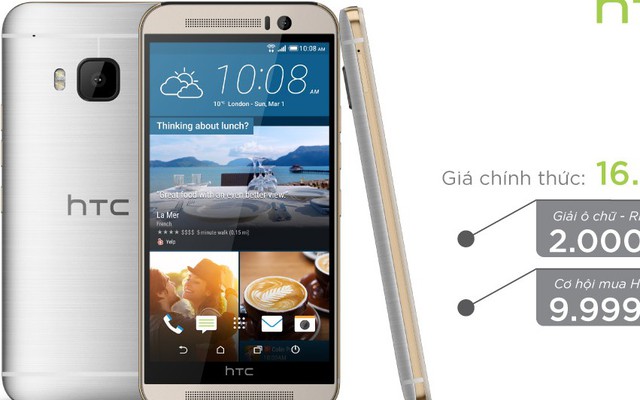 Cơ hội mua HTC One M9 chỉ 9,999,000 đồng tại Lazada.vn