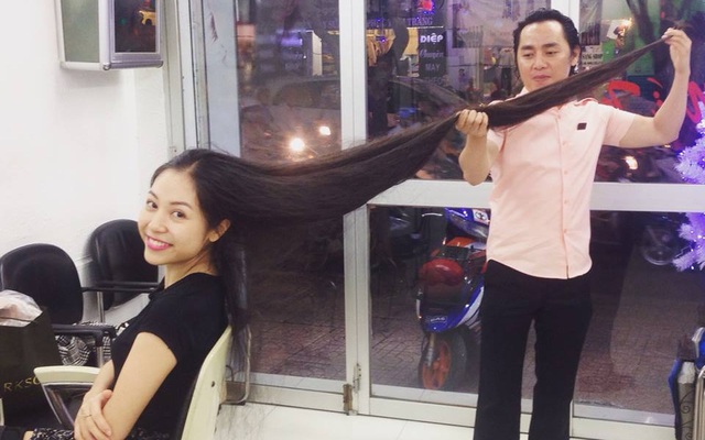 Mái tóc dài kỷ lục 1m75 của thiếu nữ Hà Thành