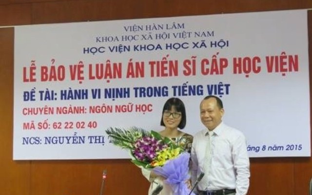 Luận án TS "nịnh trong tiếng Việt": Chuyên gia khen hết lời