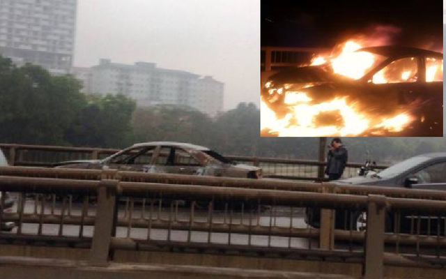 Hà Nội: Lái xe hô hoán cứu hỏa, xe biển xanh vẫn bị thiêu rụi