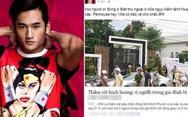 "Hot boy phòng gym" đăng status nhân vụ thảm sát để quảng cáo bán nhà