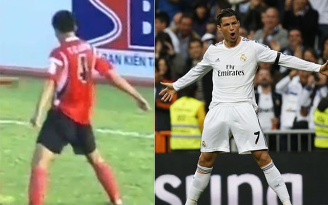 Pha ăn mừng kiểu Ronaldo ấn tượng nhất V-League