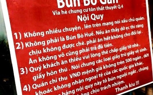 Quán bún bò có nội quy lạ và "độc chiêu" tiếp thị