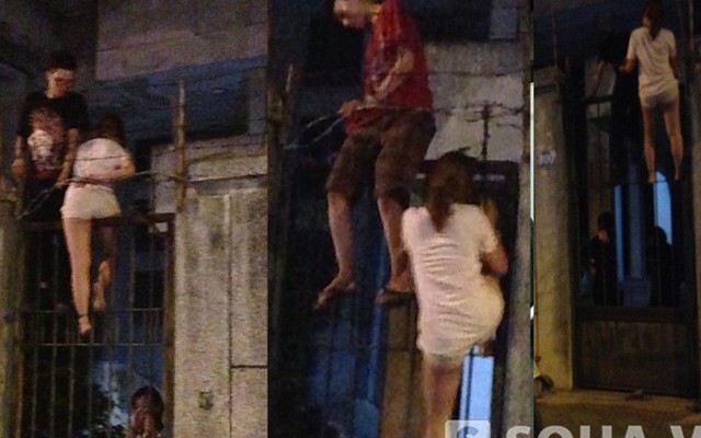 Thiếu nữ bị mắc kẹt khi trèo tường rào vào “nhà ma” lúc nửa đêm