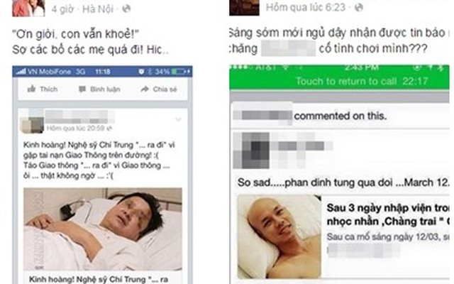 Sơn Tùng M-TP, Chí Trung bị tung tin đồn nhảm đã "qua đời"