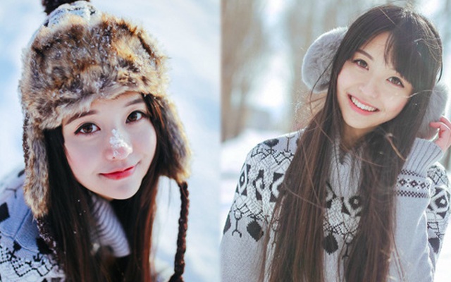 Thiếu nữ bỗng nổi tiếng nhờ chụp ảnh vào ngày tuyết rơi
