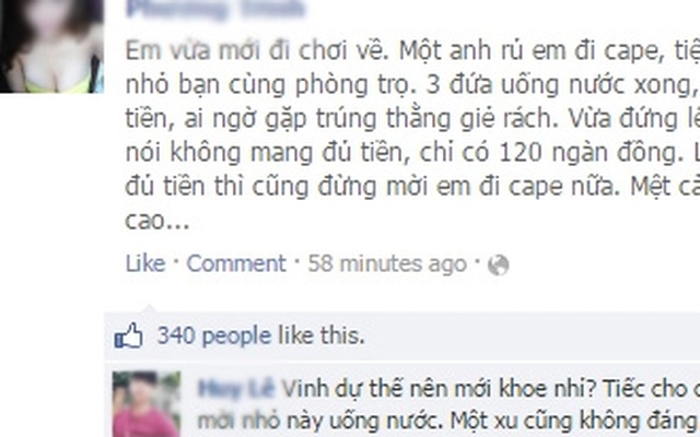 ‘Đắng lòng’ chàng trai bị gọi là ‘giẻ rách’ vì có 120 ngàn đi hẹn hò