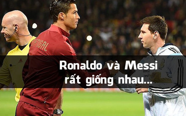 Thật tình cờ, Messi đang hành động hệt như Ronaldo