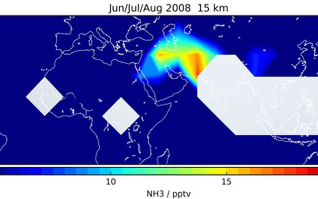 Lần đầu tiên phát hiện khí Amoniac ở tầng đối lưu