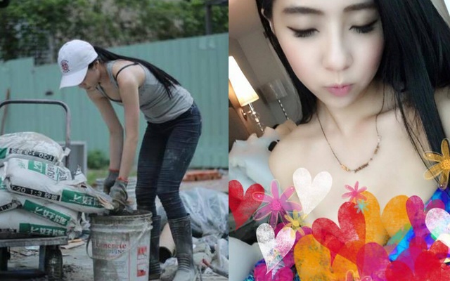 "Hot girl phụ hồ" khiến anh chàng nào cũng muốn làm thợ xây