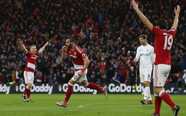 Clip bản quyền Premier League: Middlesbrough 3-0 Swansea City