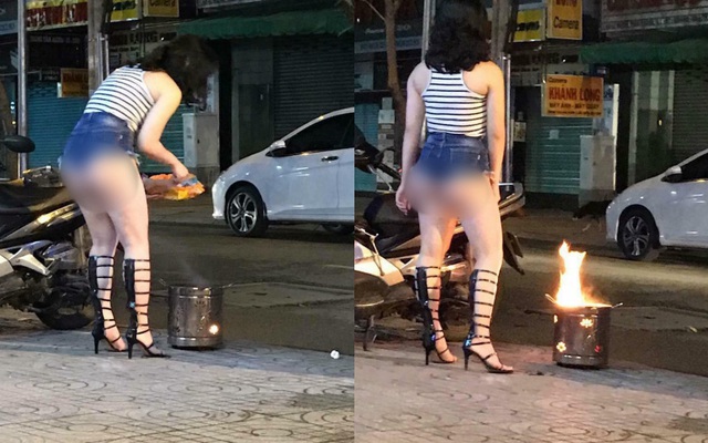 Trang phục của cô gái trên phố làm người xem "lạnh toát"