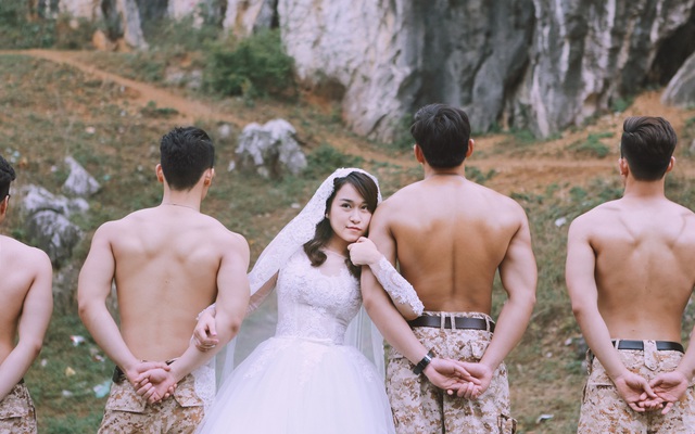 Bộ ảnh cưới “Hậu duệ mặt trời” phiên bản Việt gây sốt mạng