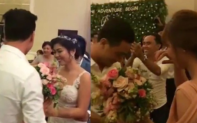 Mượn hoa cô dâu, chàng trai đã có hành động bất ngờ tại đám cưới