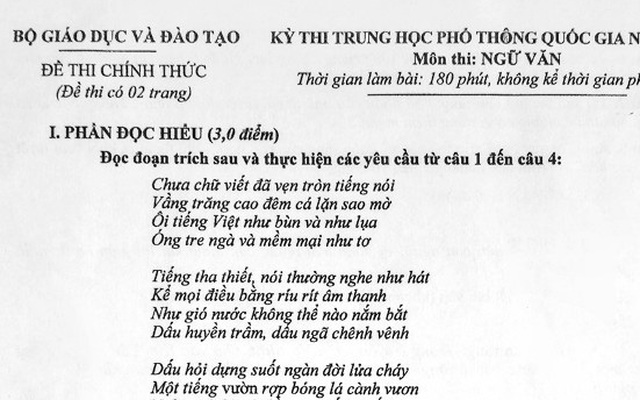 Đã phát hiện đối tượng tung tin đồn lộ đề thi môn Ngữ văn