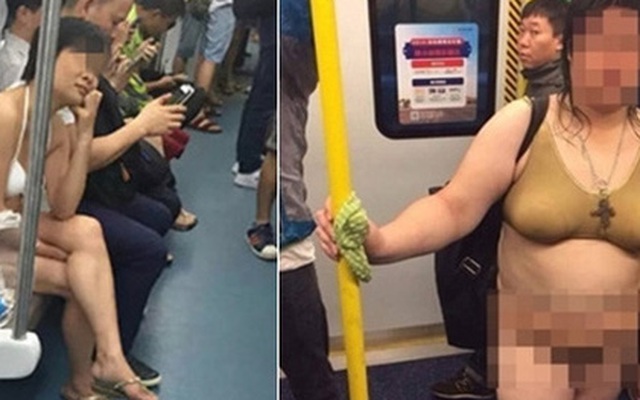 Hoảng hốt trước "thời trang tàu điện ngầm" những ngày đầu hè ở Trung Quốc