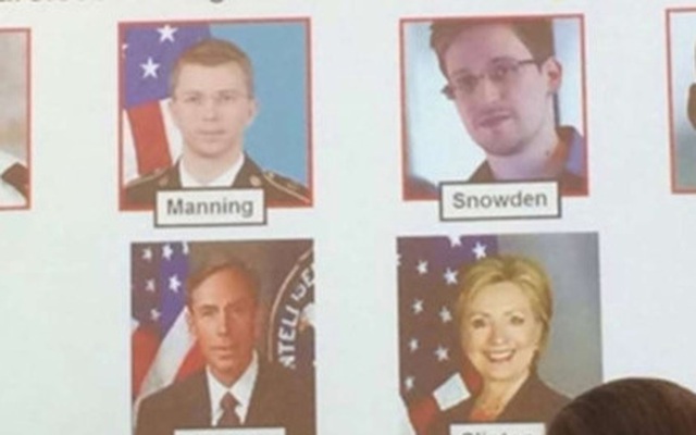 Quân đội Mỹ coi bà Clinton là mối đe dọa về an ninh “từ bên trong”