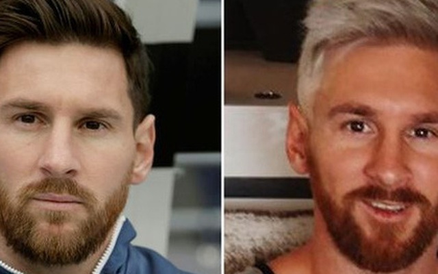 Messi giải thích lý do nhuộm mái tóc bạch kim