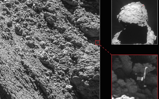 Phát hiện tàu thăm dò Philae mất liên lạc từ 2 năm trước, ngã đầu cắm xuống đất chổng chân lên trời