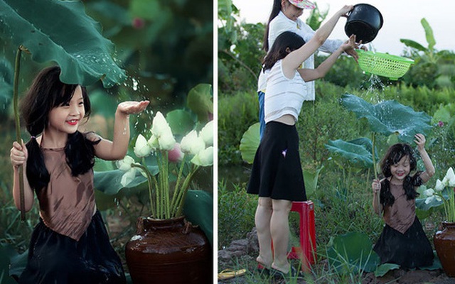 Hậu trường "thấy vậy mà không phải vậy" của bức ảnh bé gái Việt cạnh hoa sen lên báo Tây