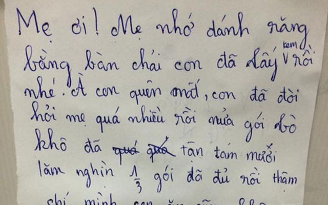 Cậu bé 10 tuổi viết thư xin lỗi mẹ vì không biết quý trọng đồng tiền và những mẩu chuyện tan chảy trái tim