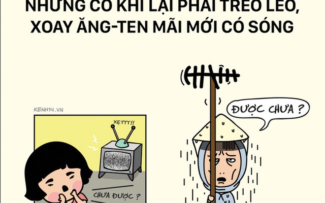 Chúng mình, ai cũng từng có những kỷ niệm thế này với chiếc tivi ăng-ten...